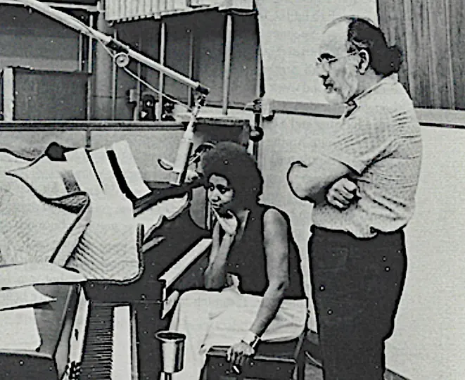 Jerry and Aretha in Studio copy
